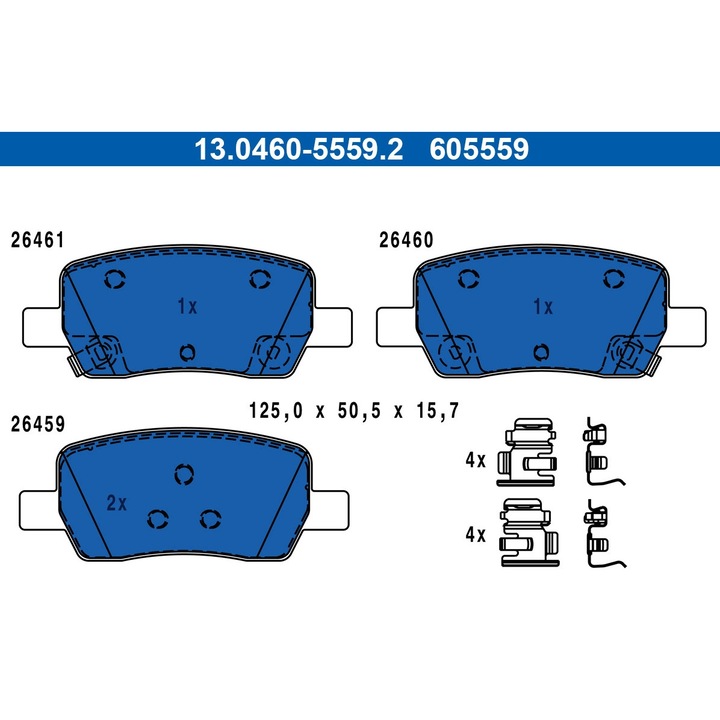 Set Placute Frana 13.0460-5559.2 Hyundai Santa Fe 4/Santa Fe 5 Kia Carnival 4/Sorento 4