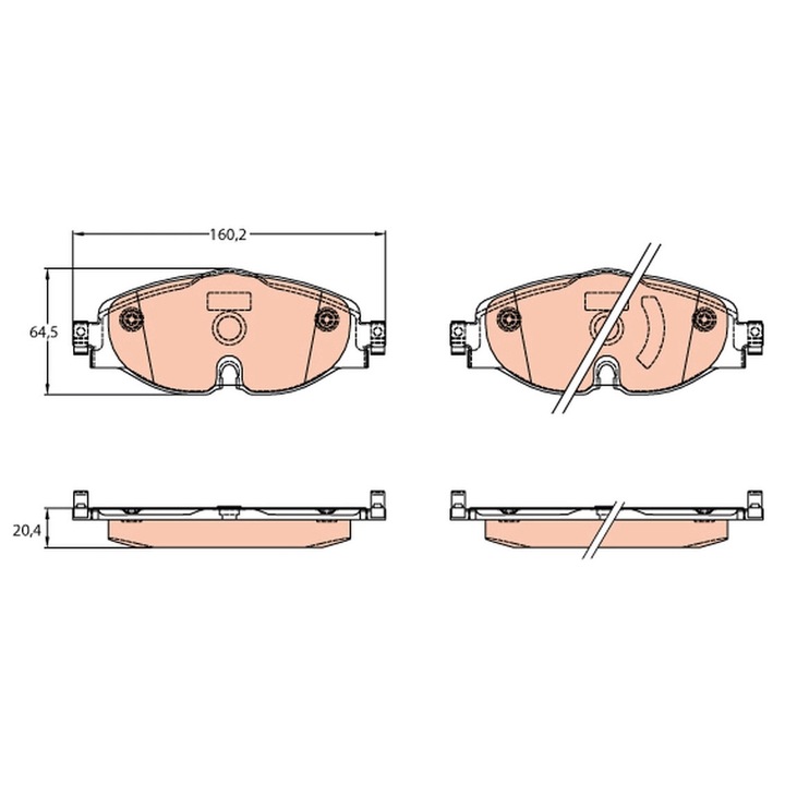 Set Placute Frana Gdb2143 Audi Q3 Vw Arteon/Arteon Shooting Brake/Caddy 4/Caddy 5/Caddy Alltrack 4/Golf 7
