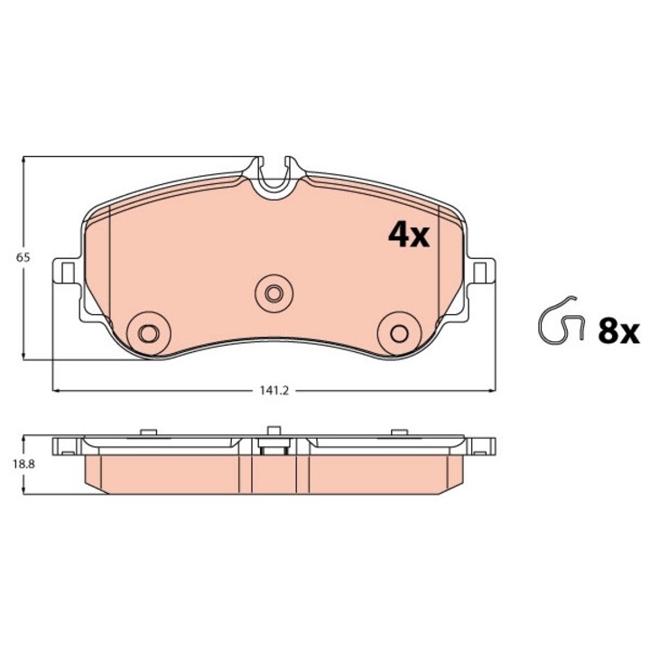 Fékbetét készlet, tárcsafék Gdb2379 Man Tge Vw Amarok/Crafter/Grand California