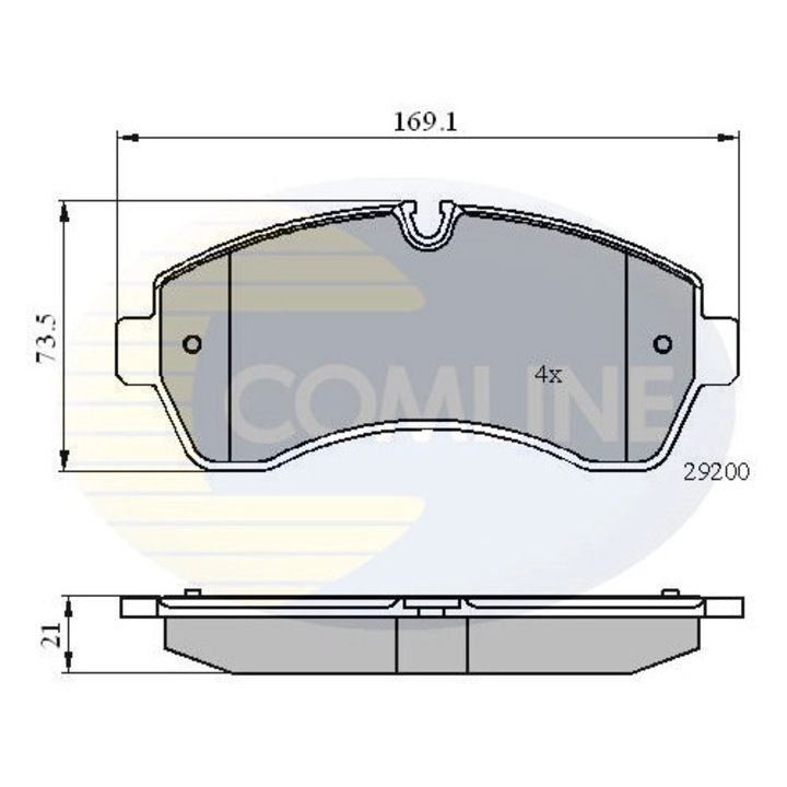 Комплект накладки, дискови спирачки Cbp01569 Mercedes-Benz Sprinter 3,5-T/Sprinter 3,5-T Tourer/Sprinter 3-T/Sprinter 4,6-T
