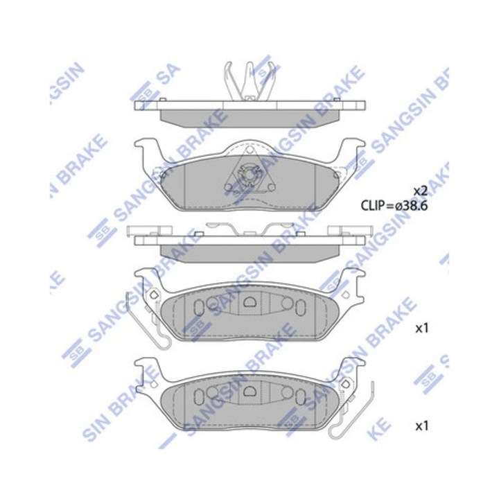 Комплект накладки, дискова спирачка Sp1626 Ford Usa F-150