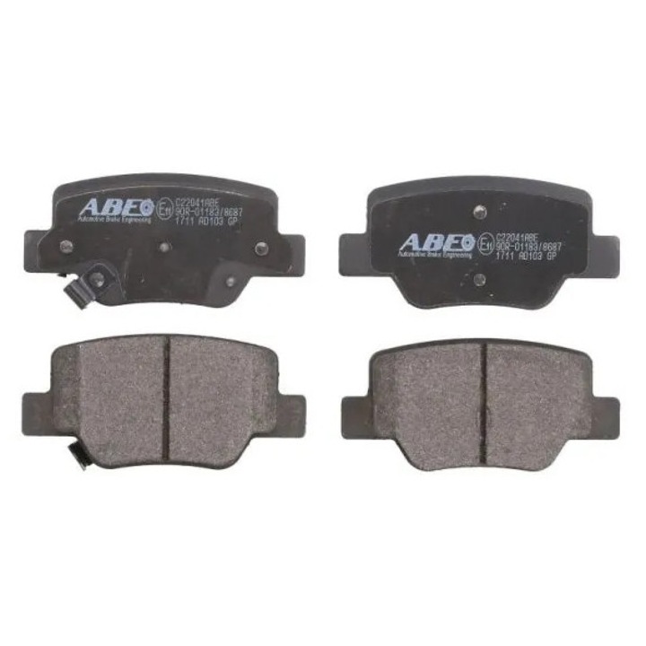 Fékbetét készlet, tárcsafék, hátsó tengely C22041Abe Toyota Verso