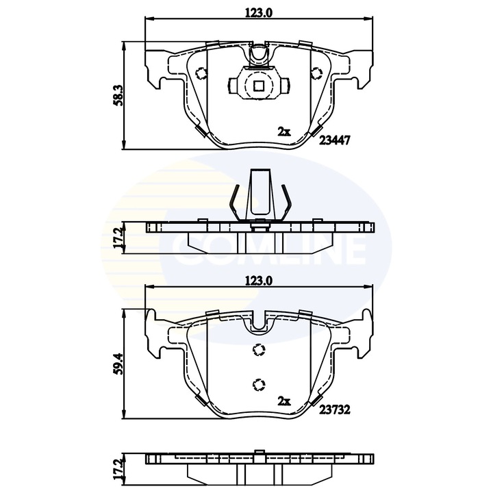 Set Placute Frana Cbp02295 Bmw X5/X6