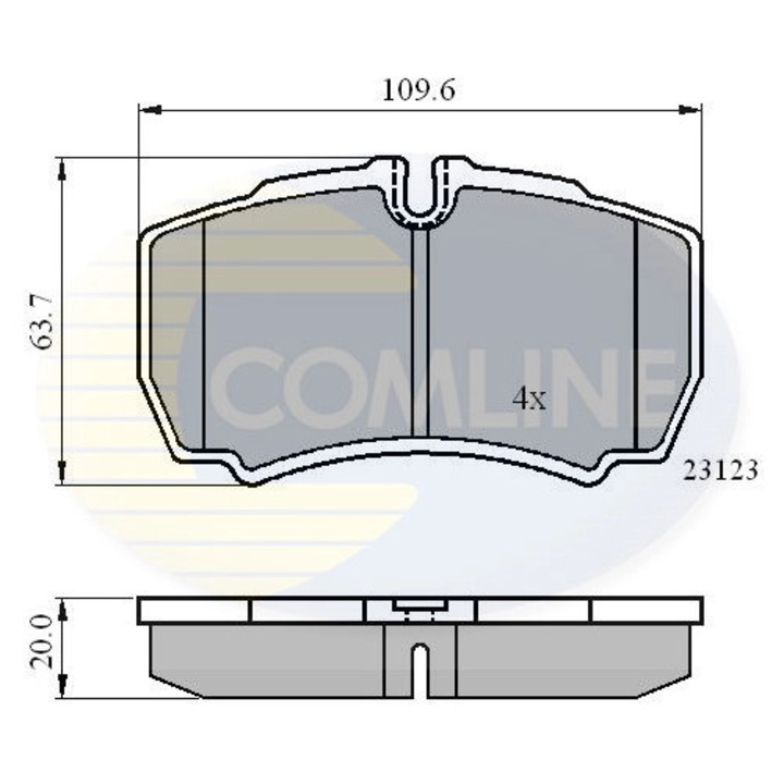 Комплект накладки, дискова спирачка Cbp01034 Ford Transit/Transit Tourneo/Transit V363 Iveco Daily 3/Daily 4/Daily 5/Daily 6