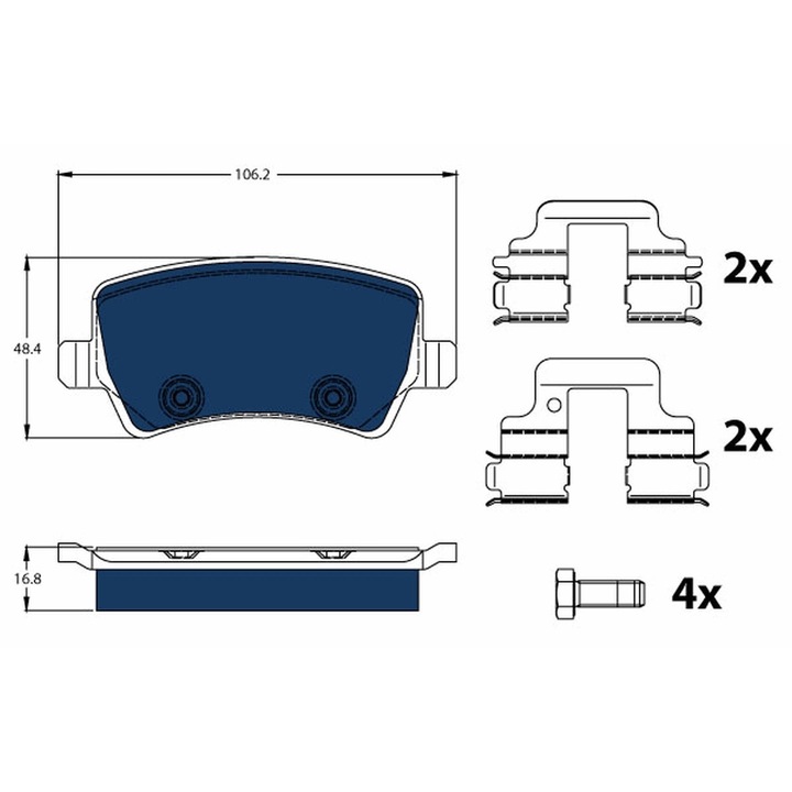 Fékbetét készlet, tárcsafék Gdb1685Bte Volvo V60 1