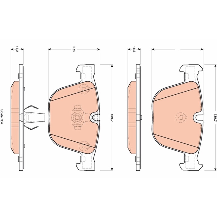 Set Placute Frana Gdb1892 Bmw X5/X6