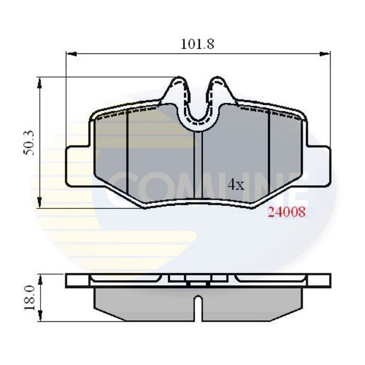 Комплект накладки, дискова спирачка Cbp01306 Mercedes-Benz Viano/Vito/Vito / Mixto