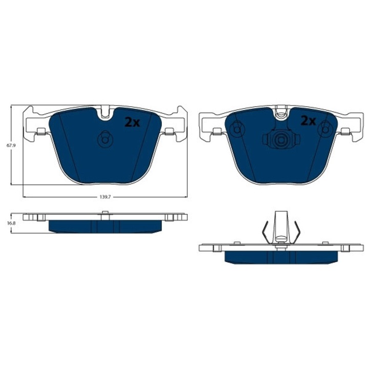 Fékbetét készlet, tárcsafék Gdb1502Bte Bmw X6