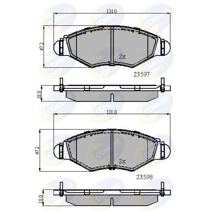 Комплект накладки, дискови спирачки Cbp01131 Citroën Xsara Peugeot 206/206+/306