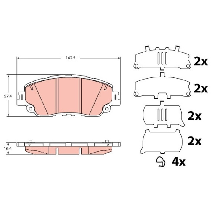 Fékbetét készlet, Tárcsafék Gdb2354 Lexus Ux Toyota Corolla