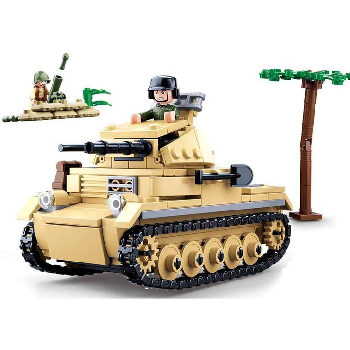 Set de Constructie Sluban M38-B0691, Tanc German WWII, 356 Piese, Multicolor