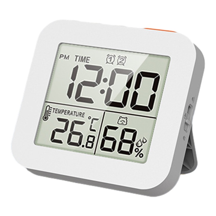 Cronometru de Dus cu Afisaj Mare LCD Ceas Digital Rezistent la Apa cu Alarma Snooze Timer Bucatarie cu Ventuza Numaratoare Inversa pentru Copii Bucatar Ceas Multifunctional Baie