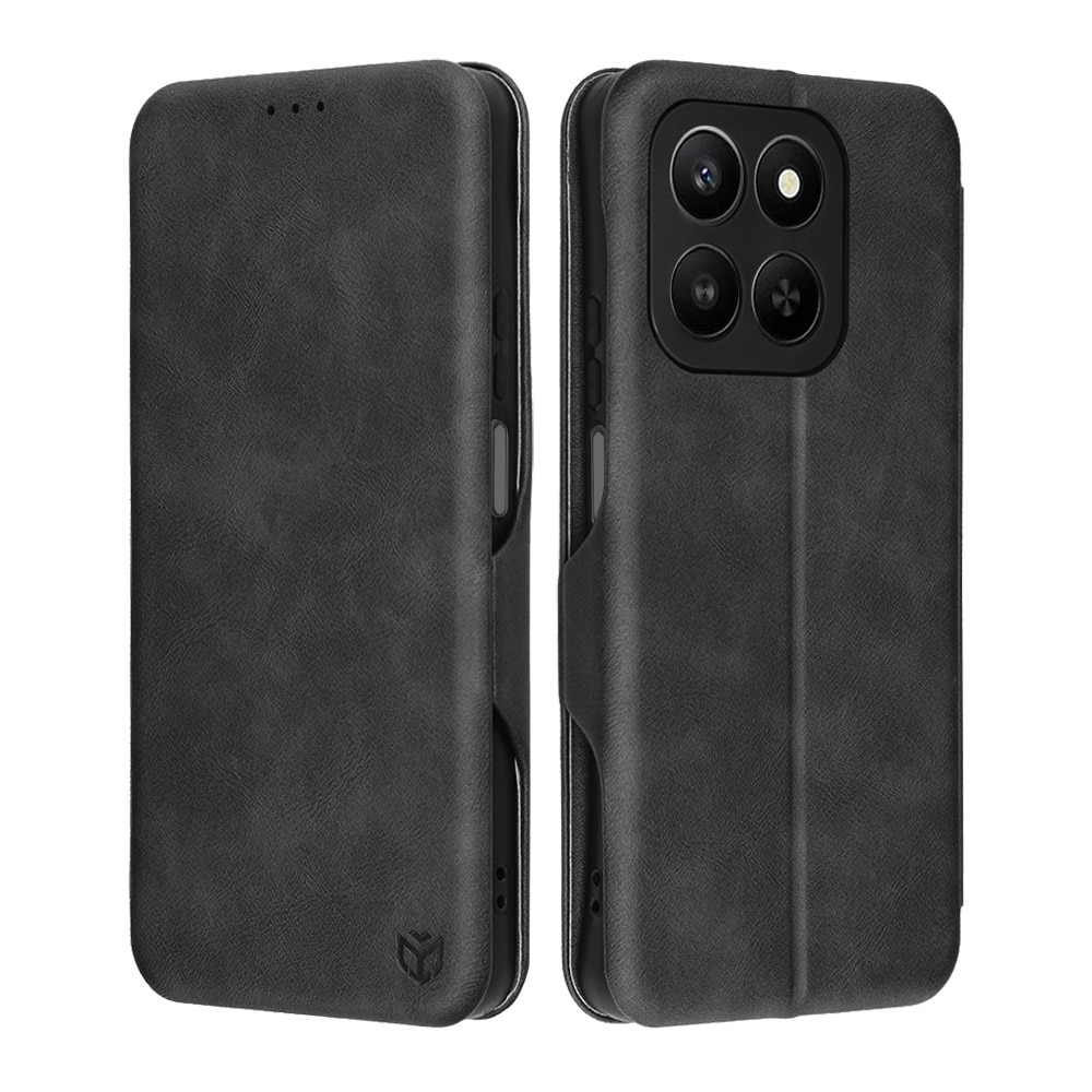 Husa pentru Honor 400 Smart, SKYDDAR INNOVATION, Safe Wallet tip carte din Piele Ecologica, Suport Carduri, Inchidere Magnetica, set cu sticker, Negru