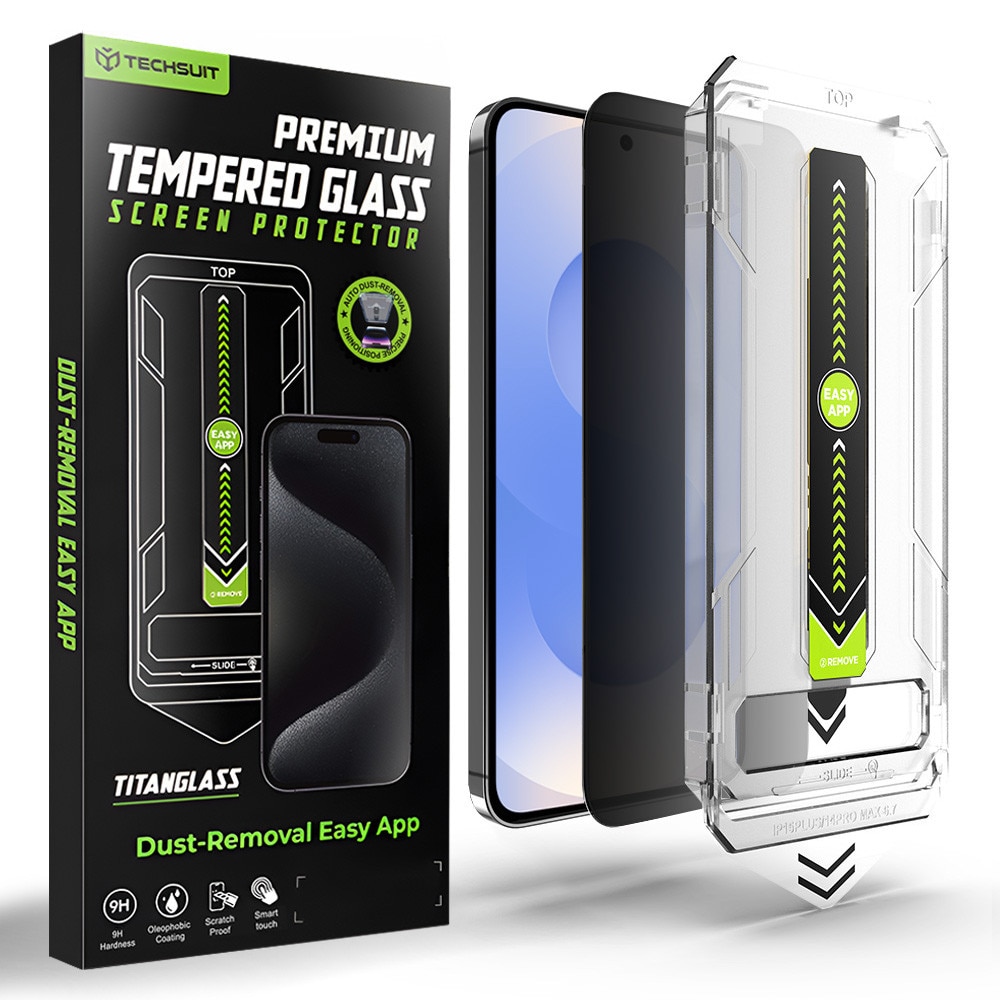 Folie pentru Samsung Galaxy S26 - Techsuit TitanGlass CrystalHD [Fingerprint Unlock Compatible] - Privacy
