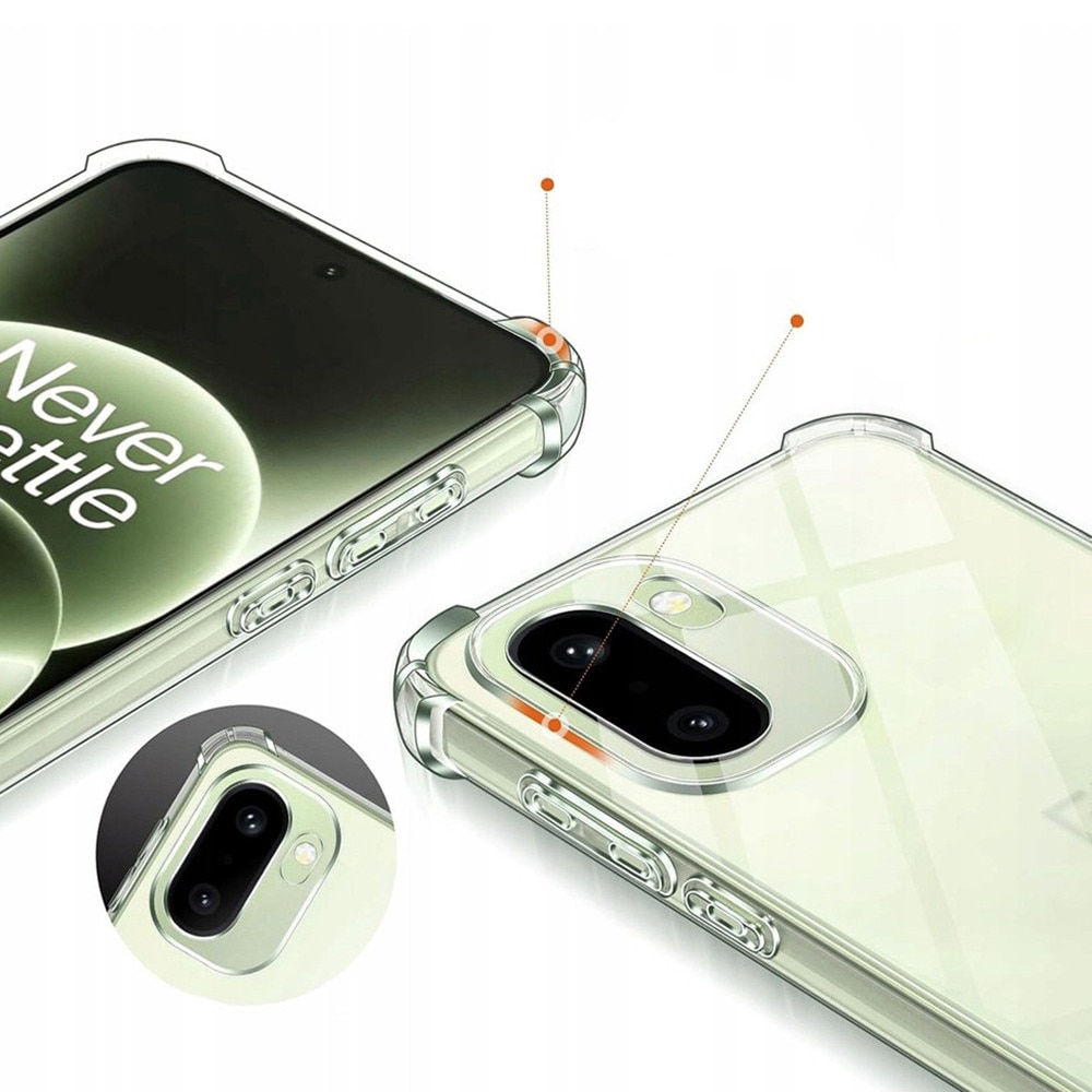 Husa pentru OnePlus 15R, SKYDDAR INNOVATION, Shockproof Clear Silicone, Silicon Slim, set cu sticker, Transparenta