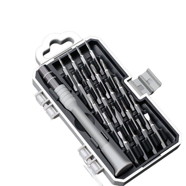 Set de surubelnite de precizie 21 in 1 pentru electronice, design patentat, lungime biti 45mm, aplicatii variate