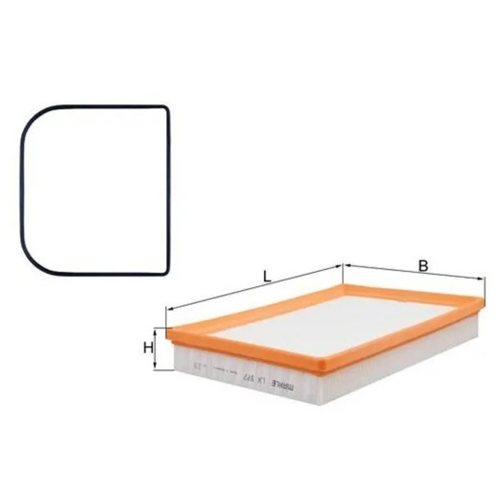 Légszűrő Lx977D Seat Cordoba/Ibiza 3/Leon/Toledo 2 Skoda Fabia 1/Fabia 1 Praktik/Octavia 1 Vw Bora/Bora 1/Caddy 3