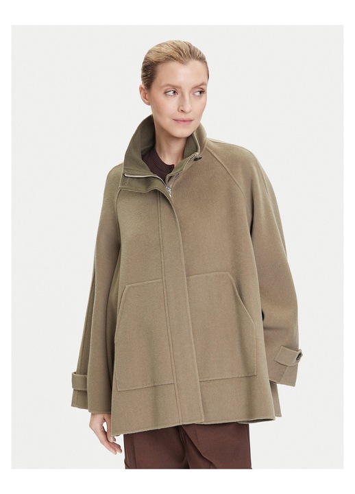 Palton dama Max Co, verde, lana