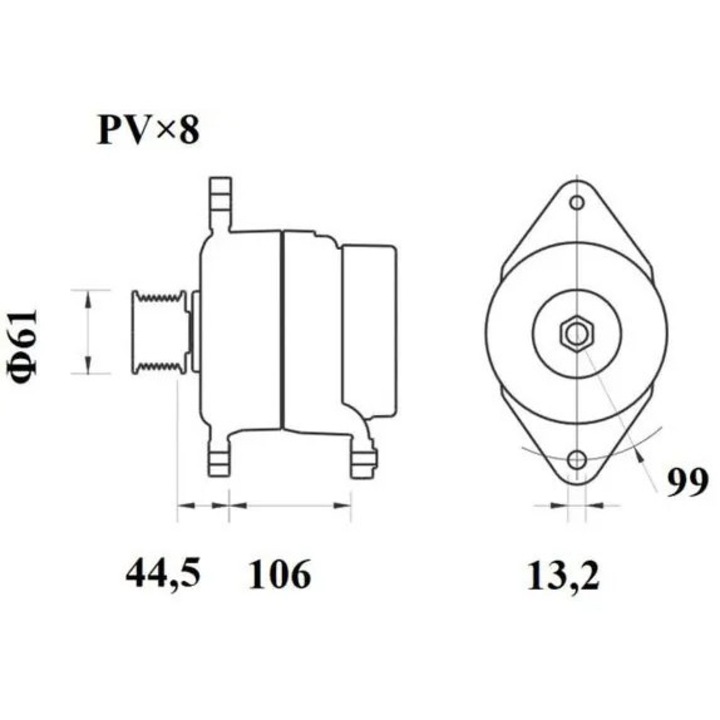 Generator / Alternator Mg800 Renault Trucks Magnum Volvo 7700/8700/9700/9900/B11/B12/B9/Fh/Fh12/Fh16/Fh16 2/Fm12/Fmx