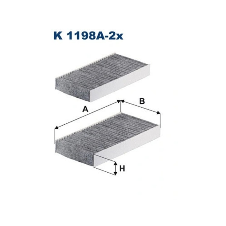 Szűrő, Utastér Levegő K1198A-2X Honda Civic 7/Civic 8/Cr-5 2/Fr-5/Stream