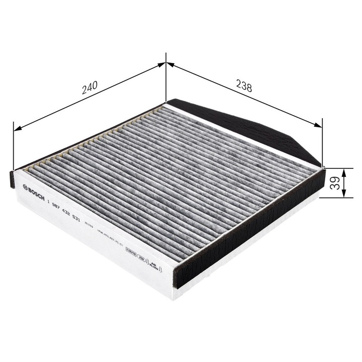 Szűrő, Utastér levegő 1987432531 Volvo S60 1/S80 1/V70 2/Xc70 1 Cross Country/Xc90 1