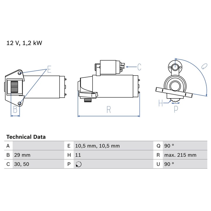 Indítómotor 0986028010 Ford C-Max/Focus 2/Focus C-Max