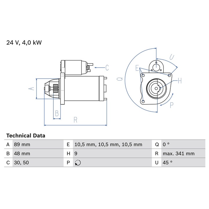 Indítómotor 0986011280 Scania 2 - széria/3 - széria/4 - széria/P 1