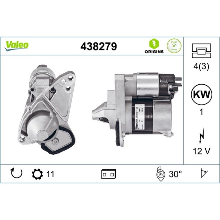 Electromotor 438279 Dacia Dokker/Duster/Lodgy/Logan 2/Logan Mcv 2/Sandero 2 Nissan Juke/Pulsar/Qashqai 2 Renault Captur 1
