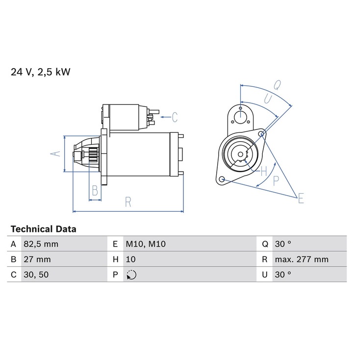 Indító 0986013390 Mercedes-Benz G-osztály/Unimog Puch G-Modell