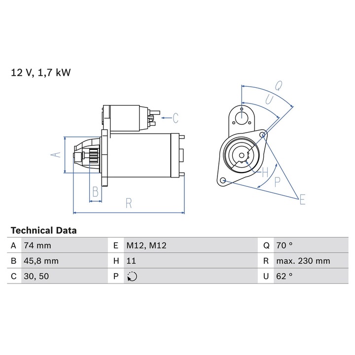 Indító 0986025130 Mini Mini/Mini Clubman/Mini Clubvan/Mini Countryman/Mini Paceman