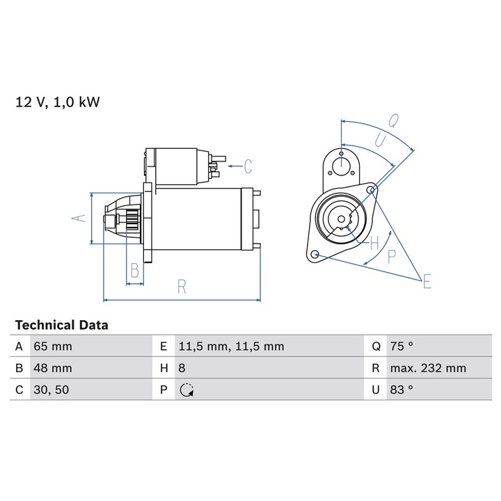 Indító 0986023470 Subaru Forester/Impreza/Legacy 1/Legacy 2/Legacy 3/Legacy 4/Outback