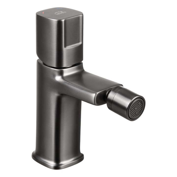 Baterie bideta stand Tores, grafit mat, cu sistem de economisire a apei, 146mm