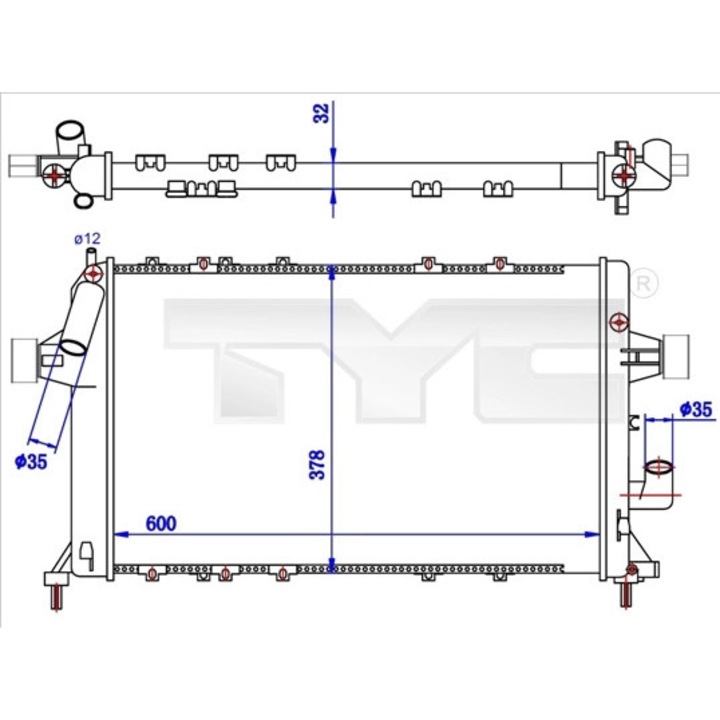 Radiator, Racire Motor 725-0039-R Opel Astra G