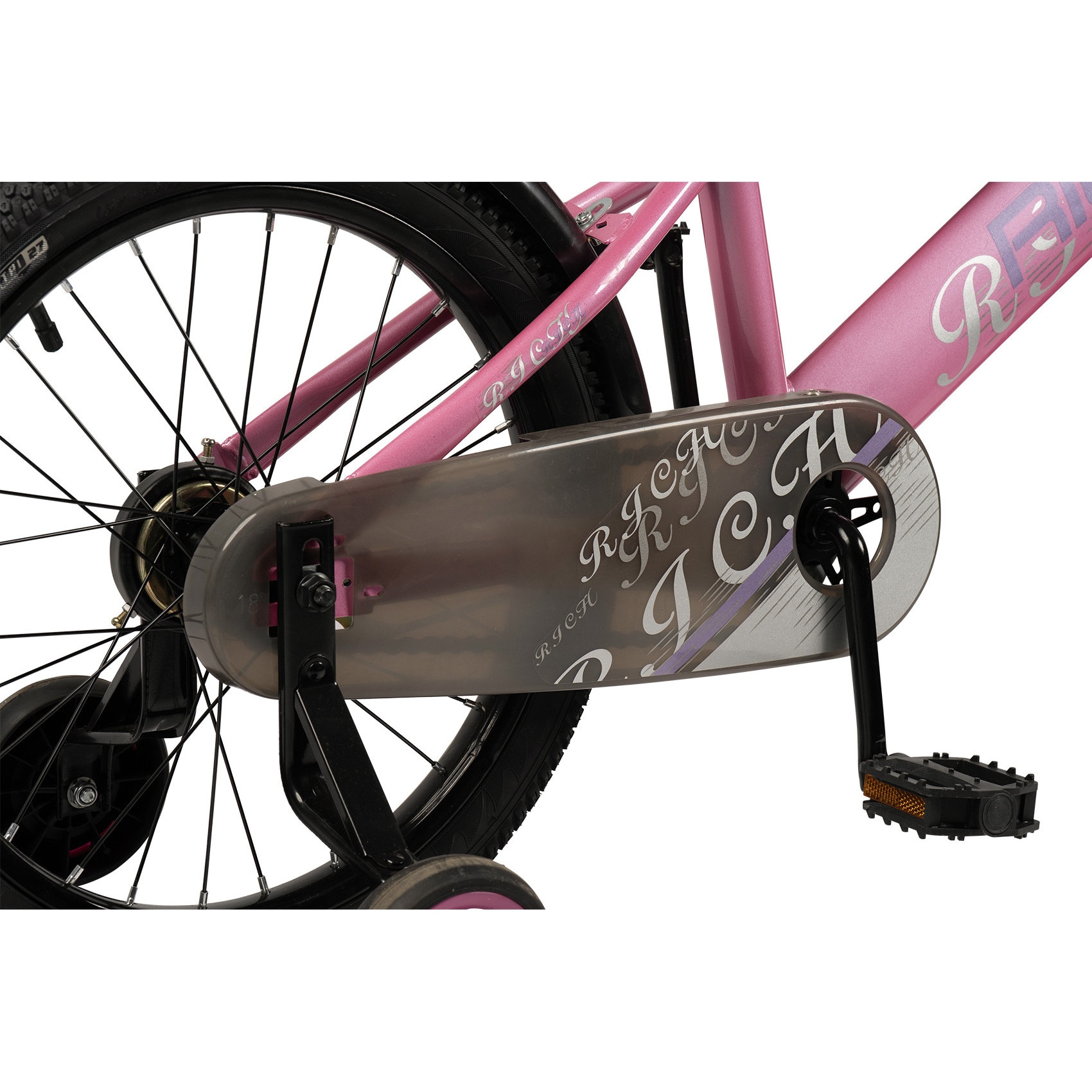 Bicicletă copii Rich Baby BMX Astro JSX2005, roți ajutătoare, frâne V ...