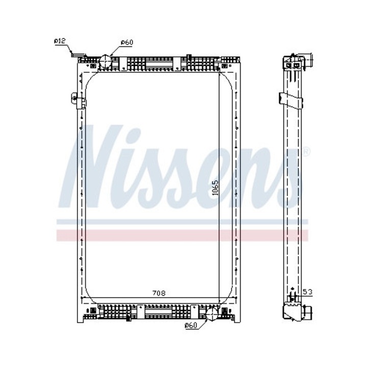 Radiátor, motorhűtés 67171 Mercedes-Benz Citaro/Citaro 2/Integro/Tourismo/Touro/Travego Setra Series 400