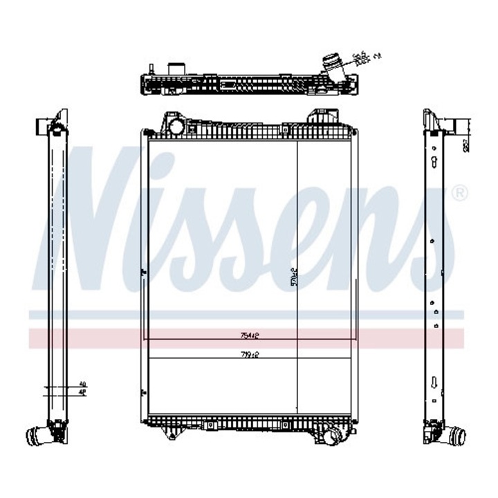 Radiator, Racire Motor 606321 Scania G 2/L/P 2/R 2/S