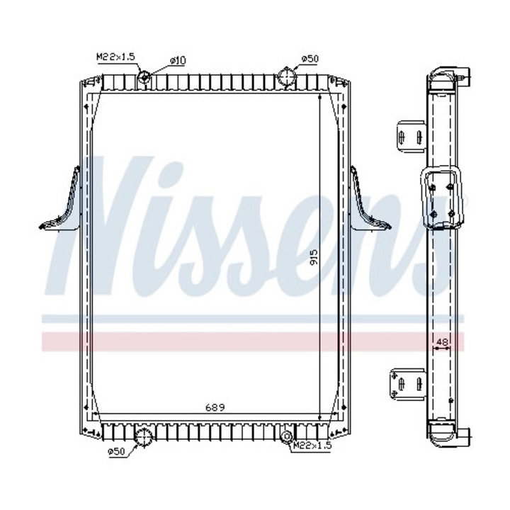 Hűtőradiátor, Motorhűtés 63821A Renault Trucks Kerax/Premium