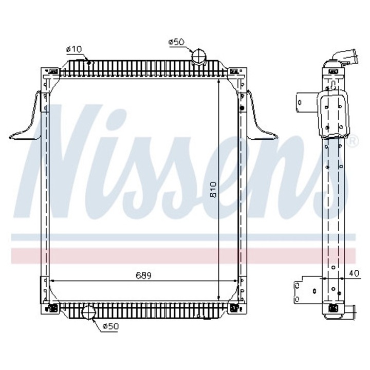Hűtőradiátor, motortér hűtés 63789A Renault Trucks Premium/Premium 2