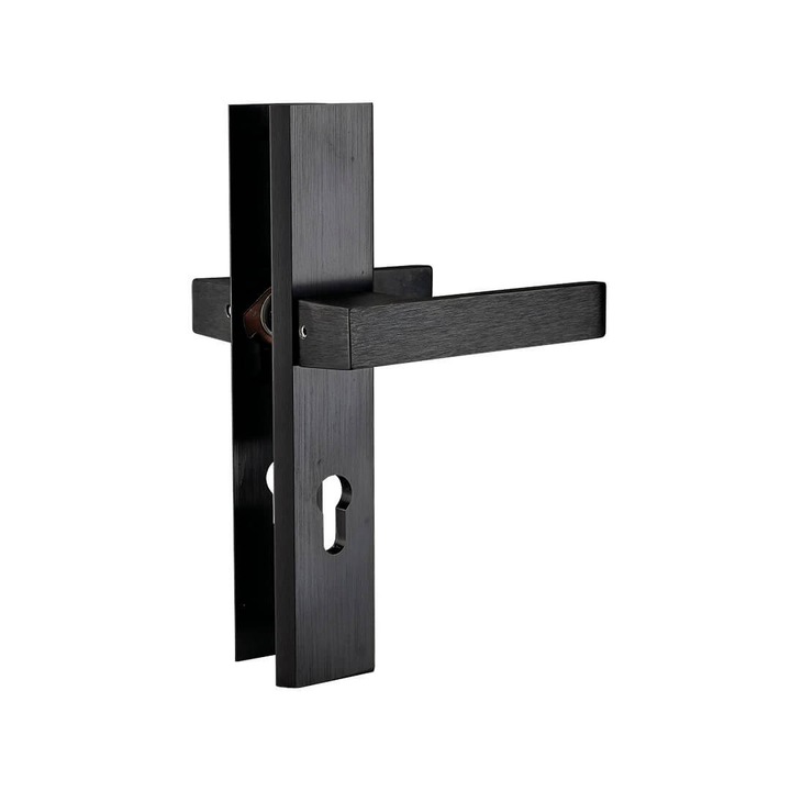 Klama exterioara pentru usi, Kuchinox, model universal, aluminiu, finisaj negru, 92mm