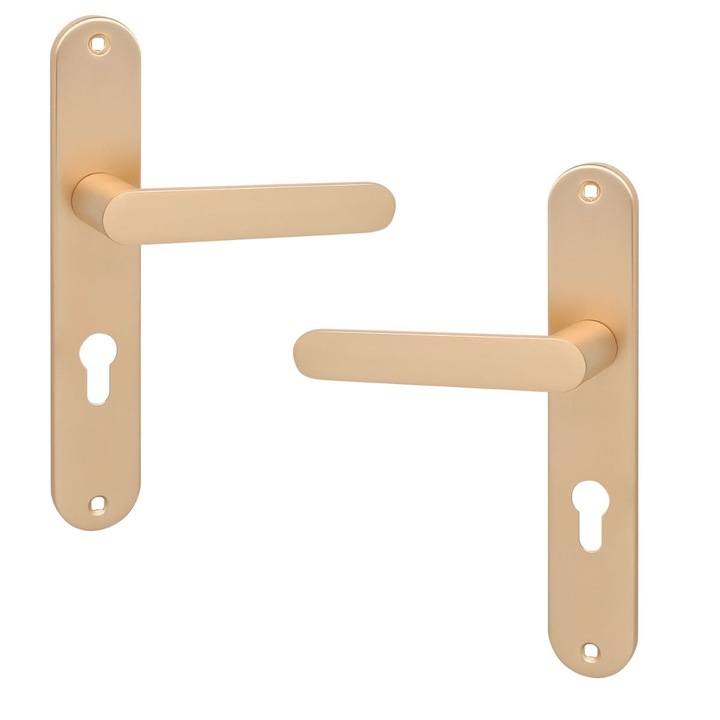 Maner de usa interior pe placa lunga pentru butuc Malaga Auriu Kuchinox Kmg_G12A