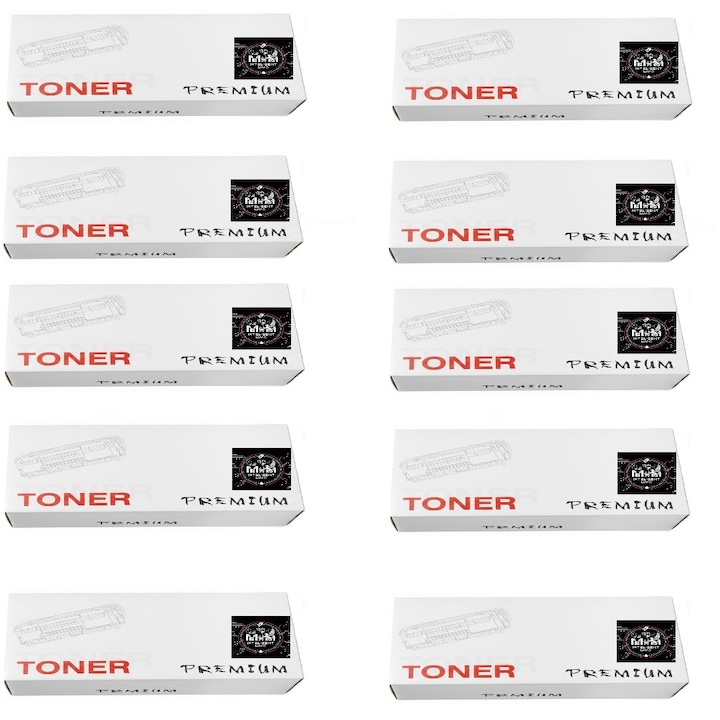 Pachet MMO 10 x Cartus toner 85A compatibil CB435A CE285A CRG725 P1100 P1102 P1102w P1104 P1104w M1130 M1132 M1210 M1212nf LBP6020 LBP6000 LBP6030 2000 pagini