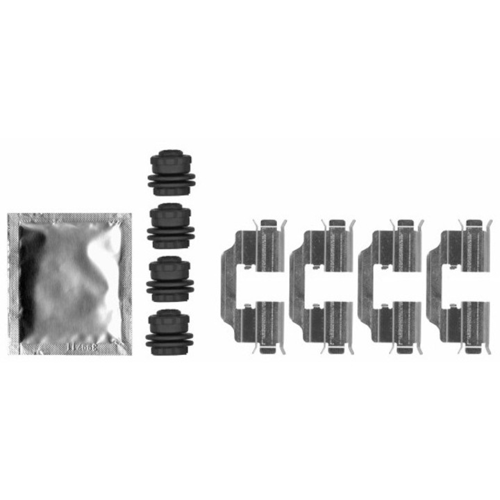 Tartozékkészlet, fékbetét 82548400 Opel Adam/Corsa E Vauxhall Adam/Corsa Mk 4/Corsavan Mk IVcaseta/