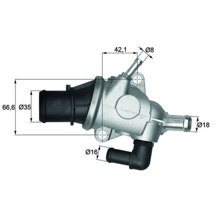 Termosztát, hűtőfolyadék Ti12588 Alfa Romeo 145/146/147/156/Gt/Gtv/Spider Fiat Barchetta/Coupe/Punto/Stilo/Stilo Multi