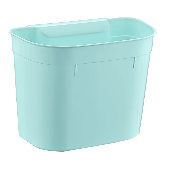 Cos de gunoi, Plastina 7164, suspendat, plastic, forma dreptunghiulara, verde, 5 L