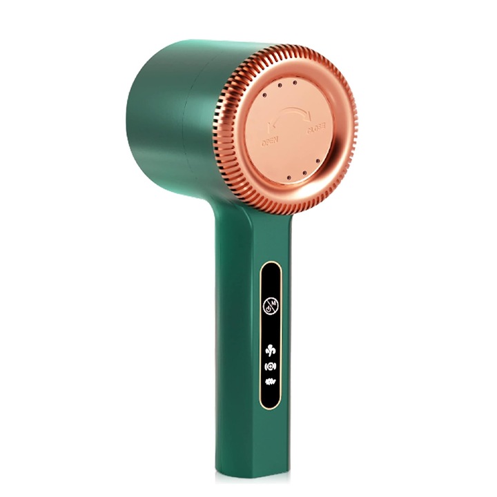 Aparat electric de curatat scame NEXTLY, pentru haine/canapea/lenjerii de pat, 3 trepte de viteza, incarcare USB, verde