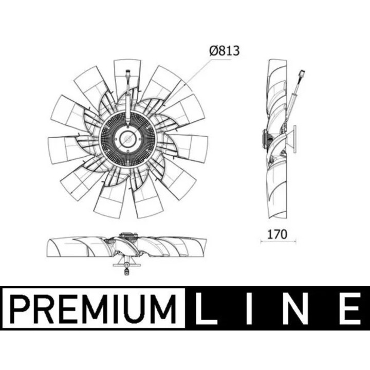 Ventilátor, hűtő Cff540000P Scania G 2/P 2/R 2/S