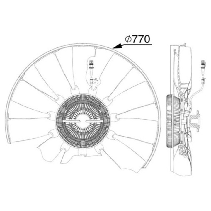 Ventilator, Radiator Cff513000P Man Tga/Tgs 1/Tgx 1