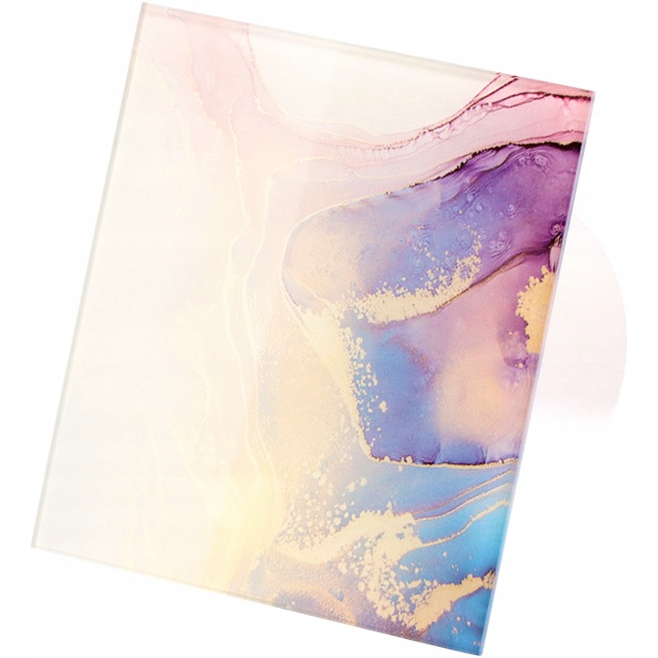 Ventilator Baie, Dospel, Veroni Glass WCH 100, Senzor Umiditate Higrostat si Timer, Panou Din Sticla Securizata, 53 Modele Design, Silentios si Economic, Calitate Premium Poloneza, Garantie 8 Ani, 100 mm, 100 m3/h, Multicolor