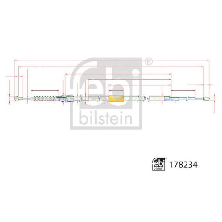 Cablu, Frana De Parcare Spate Dreapta 178234 Vw Beetle