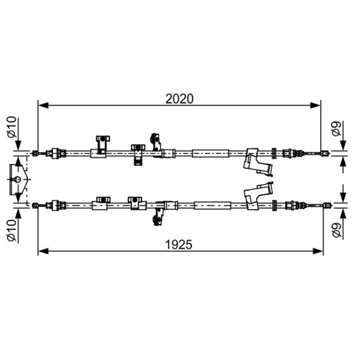 Kábel, rögzítőfék 1987482709 Ford Kuga 2 Ford Australia Kuga